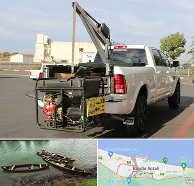 جرثقیل نیسان در بندر انزلی