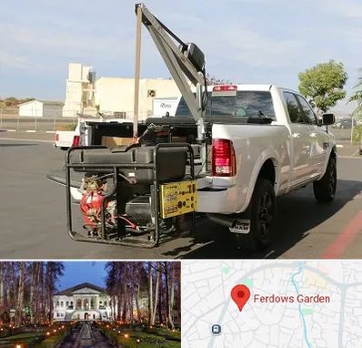 جرثقیل نیسان در باغ فردوس