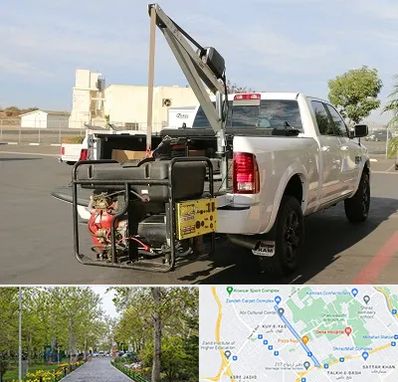 جرثقیل نیسان در قدوسی غربی شیراز