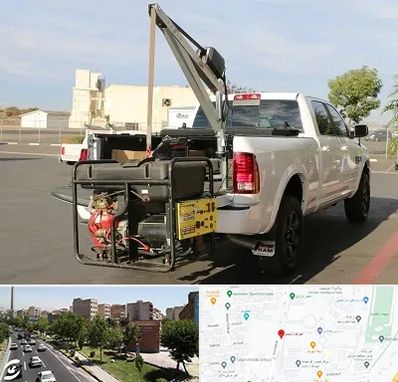 جرثقیل نیسان در شهرک آزمایش 