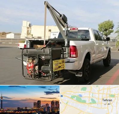 جرثقیل نیسان در غرب تهران 