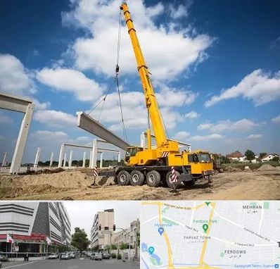 اجاره جرثقیل در بلوار فردوس 