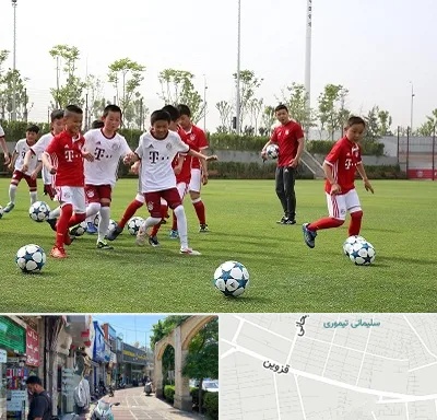 مدرسه فوتبال کودکان در خیابان قزوین