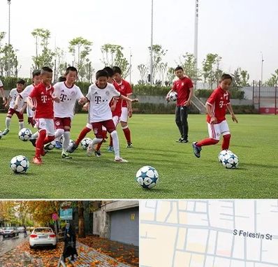 مدرسه فوتبال کودکان در خیابان فلسطین