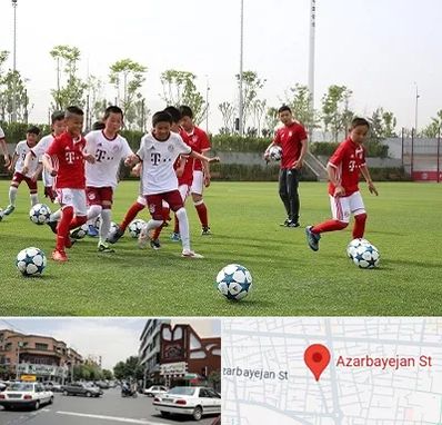 مدرسه فوتبال کودکان در خیابان آذربایجان