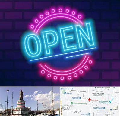 تابلو نئون در کارگر جنوبی 