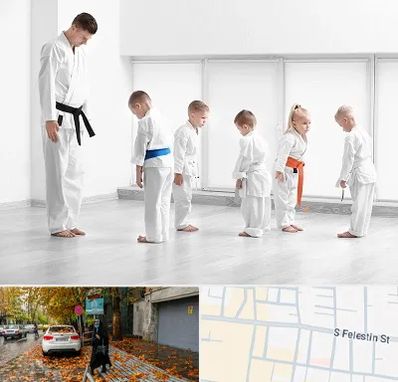 مربی کاراته در خیابان فلسطین