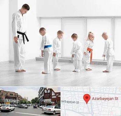 مربی کاراته در خیابان آذربایجان