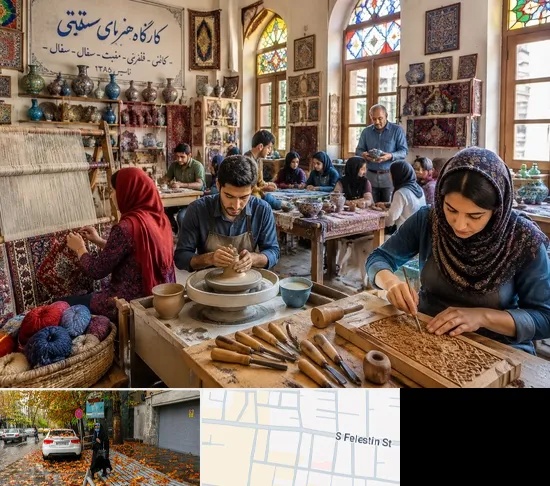 آموزشگاه صنایع دستی در خیابان فلسطین