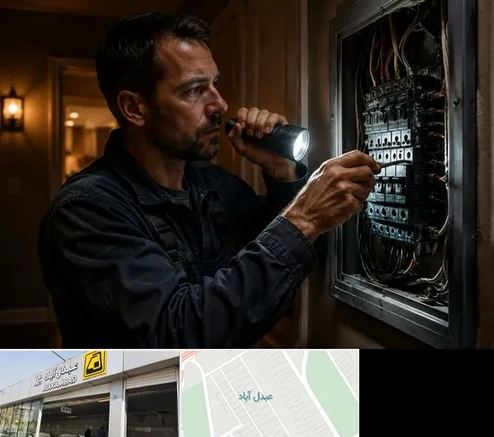 برقکار شبانه روزی در عبدل آباد