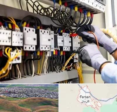 رفع اتصالی برق در فارسان