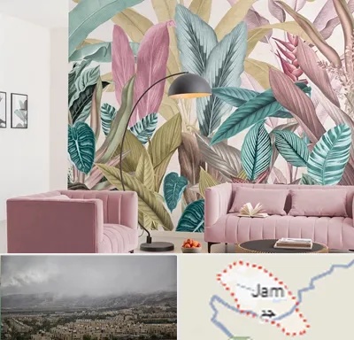 کاغذ دیواری ارزان در جم