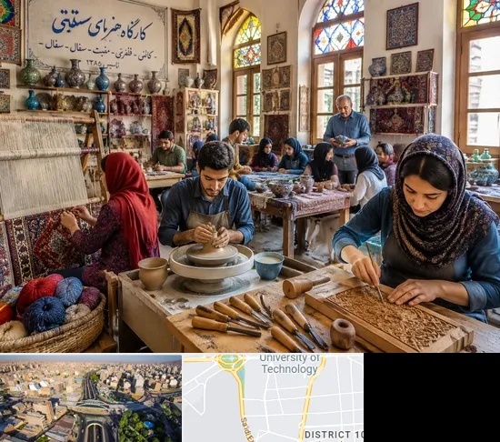 آموزشگاه صنایع دستی در استاد معین