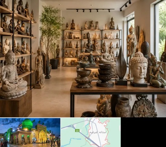 مجسمه فروشی در آستانه اشرفیه