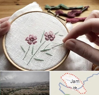 کلاس گلدوزی با دست در جم