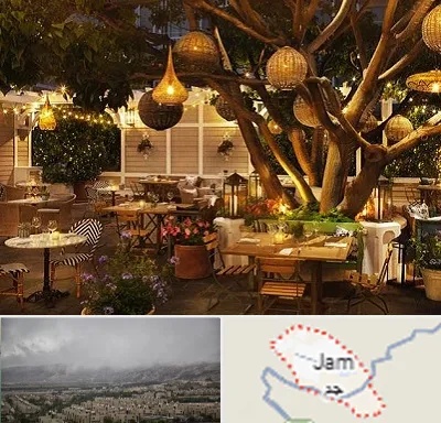 رستوران رو باز در جم