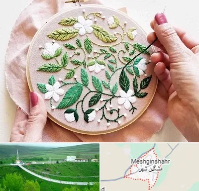 کلاس گلدوزی در مشگین شهر