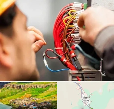 سیم کشی تلفن در عجب شیر