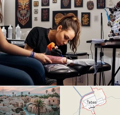تاتو کار خانم در طبس