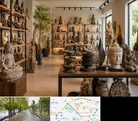 مجسمه فروشی در خیابان ارم شیراز