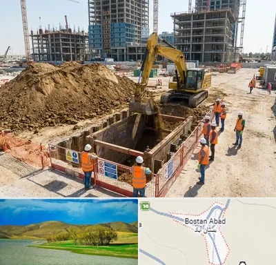 خاکبرداری و گودبرداری در بستان آباد