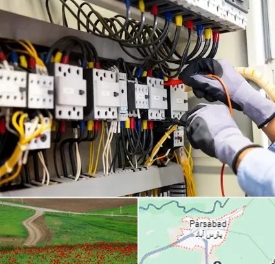 رفع اتصالی برق در پارس آباد