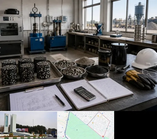 آموزش کارشناس فنی، تولید و اجرای آسفالت در بلوار فلسیطین مشهد
