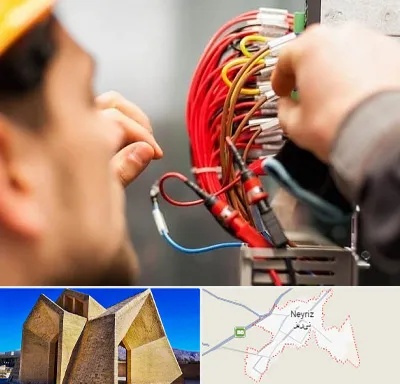 سیم کشی تلفن در نی ریز
