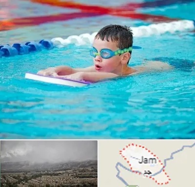 کلاس شنا برای کودکان در جم