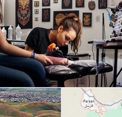 تاتو کار خانم در فارسان