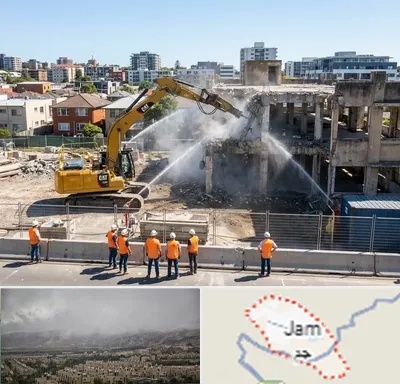 تخریب ساختمان در جم