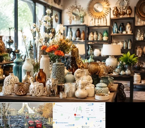 عمده فروشی وسایل دکوری و تزیینی در خیابان آزادی