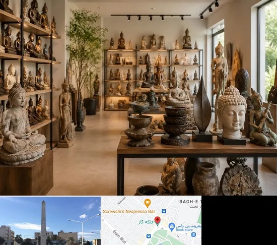 مجسمه فروشی در فلکه گاز شیراز
