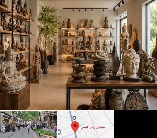 مجسمه فروشی در ولیعصر شهریار