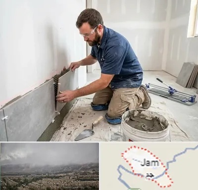 نصب کاشی و سرامیک در جم