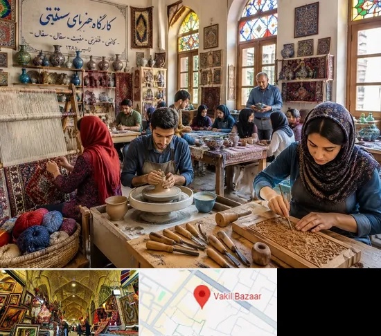 آموزشگاه صنایع دستی در بازار وکیل شیراز