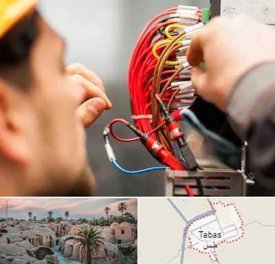 سیم کشی تلفن در طبس