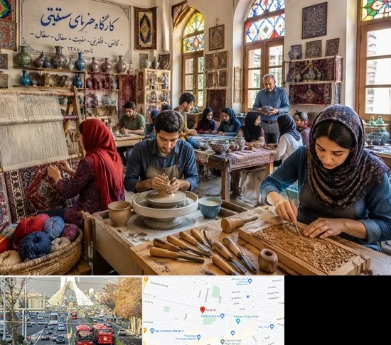 آموزشگاه صنایع دستی در خیابان آزادی