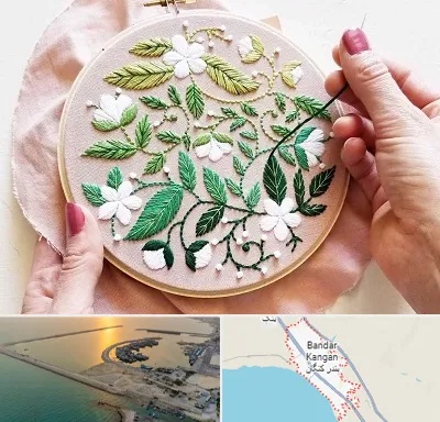 کلاس گلدوزی در بندر کنگان