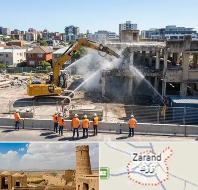 تخریب ساختمان در زرند