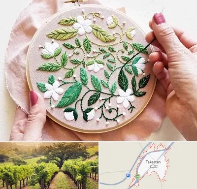 کلاس گلدوزی در تاکستان