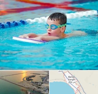 کلاس شنا برای کودکان در بندر کنگان