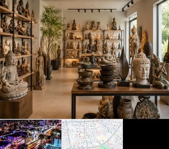 مجسمه فروشی در منظریه رشت