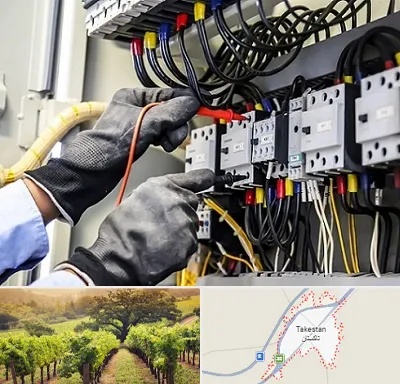 برقکار ساختمان در تاکستان