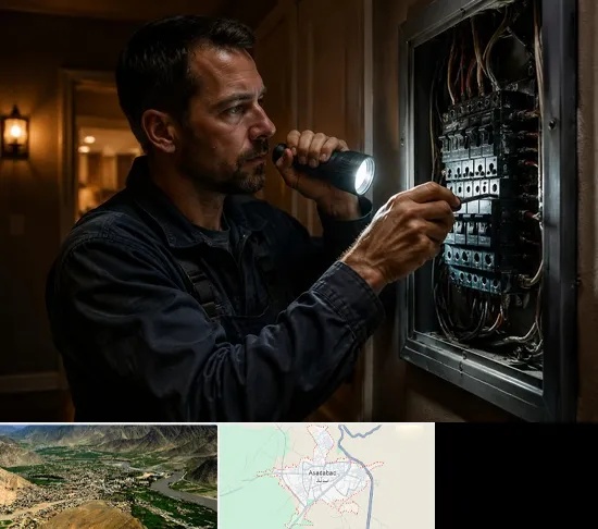 برقکار شبانه روزی در اسدآباد