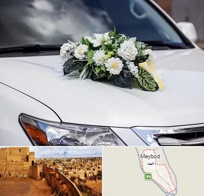 گل آرایی ماشین عروسی در میبد