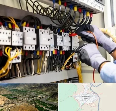 رفع اتصالی برق در اسدآباد