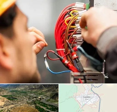 سیم کشی تلفن در اسدآباد
