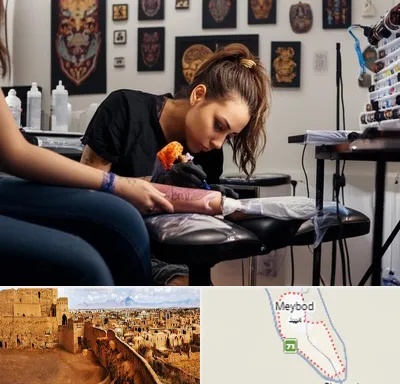 تاتو کار خانم در میبد