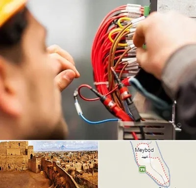 سیم کشی تلفن در میبد
